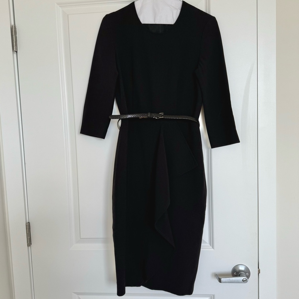 MaxMara Biacco Stretch-Wool Dress US Size 4